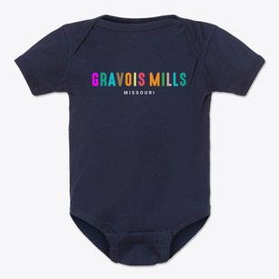 Gravois Mills Missouri Color Pop Baby Onesie