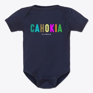 Cahokia Illinois Color Pop Baby Onesie