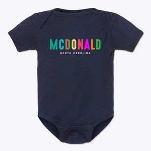 Mcdonald North Carolina Color Pop Baby Onesie