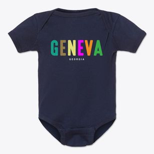 Geneva Georgia Color Pop Baby Onesie