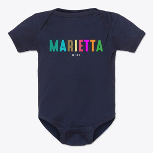 Marietta Ohio Color Pop Baby Onesie