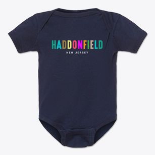 Haddonfield New Jersey Color Pop Baby Onesie
