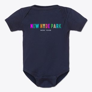 New Hyde Park New York Color Pop Baby Onesie