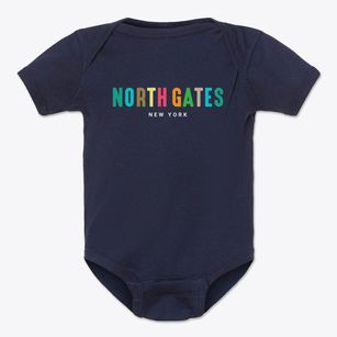 North Gates New York Color Pop Baby Onesie