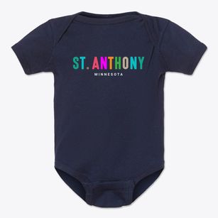 St. Anthony Minnesota Color Pop Baby Onesie
