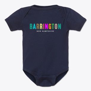 Barrington New Hampshire Color Pop Baby Onesie
