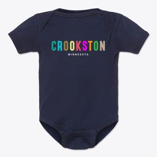 Crookston Minnesota Color Pop Baby Onesie