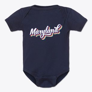  Maryland Retro Candy Vibes Baby Onesie