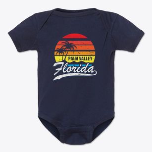 Palm Valley Florida Palm Tree Sunset Baby Onesie