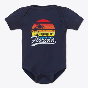 Longboat Key Florida Palm Tree Sunset Baby Onesie