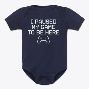   Paused My Game Baby Onesie