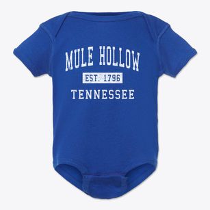 Mule Hollow Tennessee Classic Established Baby Onesie
