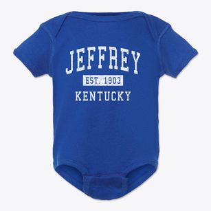 Jeffrey Kentucky Classic Established Baby Onesie