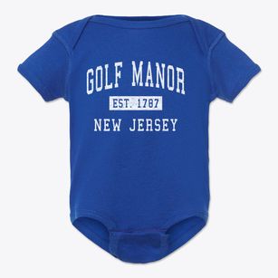 Golf Manor New Jersey Classic Established Baby Onesie