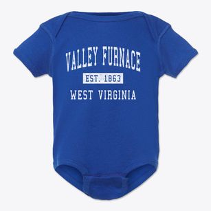 Valley Furnace West Virginia Classic Established Baby Onesie