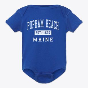 Popham Beach Maine Classic Established Baby Onesie