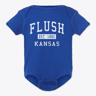 Flush Kansas Classic Established Baby Onesie