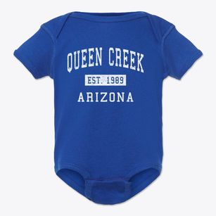 Queen Creek Arizona Classic Established Baby Onesie