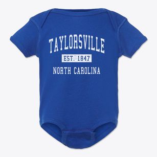 Taylorsville North Carolina Classic Established Baby Onesie