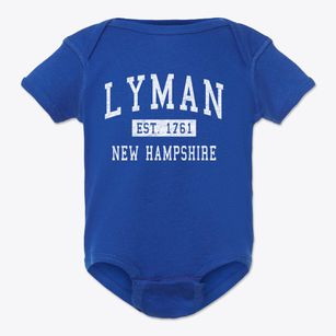 Lyman New Hampshire Classic Established Baby Onesie