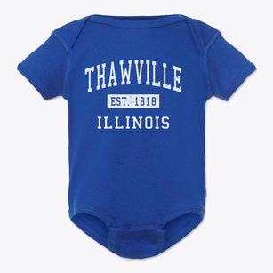 Thawville Illinois Classic Established Baby Onesie