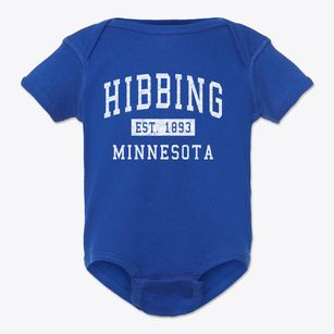 Hibbing Minnesota Classic Established Baby Onesie