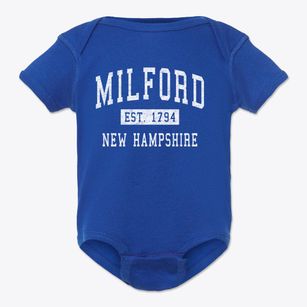 Milford New Hampshire Classic Established Baby Onesie