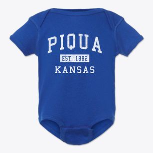Piqua Kansas Classic Established Baby Onesie