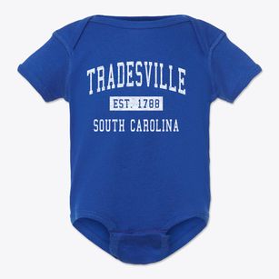 Tradesville South Carolina Classic Established Baby Onesie