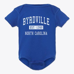 Byrdville North Carolina Classic Established Baby Onesie
