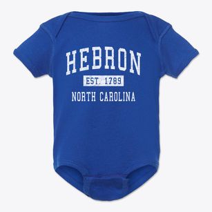 Hebron North Carolina Classic Established Baby Onesie