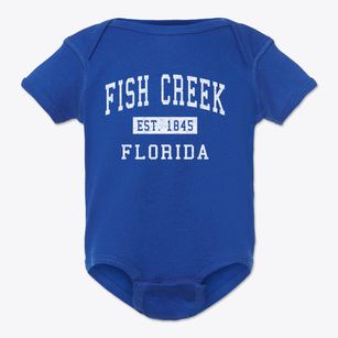 Fish Creek Florida Classic Established Baby Onesie