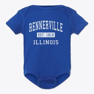 Rennerville Illinois Classic Established Baby Onesie