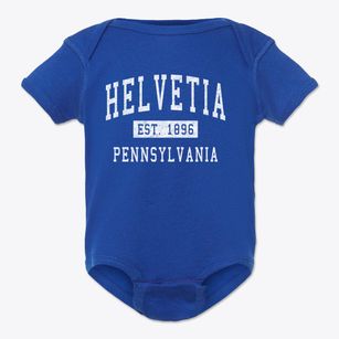 Helvetia Pennsylvania Classic Established Baby Onesie