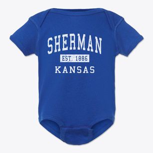 Sherman Kansas Classic Established Baby Onesie