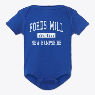 Fords Mill New Hampshire Classic Established Baby Onesie