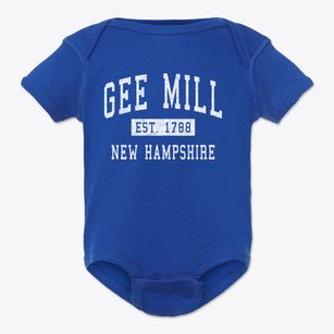 Gee Mill New Hampshire Classic Established Baby Onesie