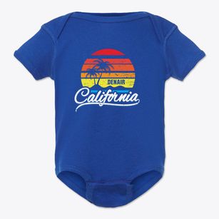 Denair California Palm Tree Sunset Baby Onesie