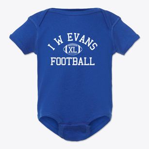 I W Evans Intermediate School Classic Football Baby Onesie