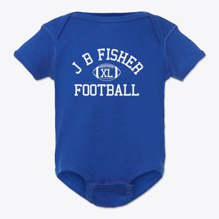 J B Fisher Model School Classic Football Baby Onesie