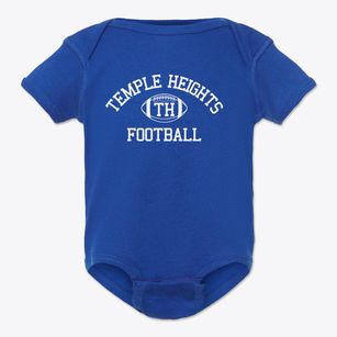 Temple Heights Christian School Classic Football Baby Onesie