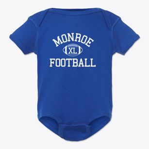 Monroe Christian Home Educators Classic Football Baby Onesie