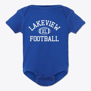 Lakeview Junior High School Classic Football Baby Onesie