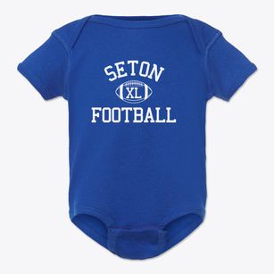 Seton Catholic School Classic Football Baby Onesie