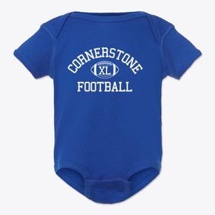 Cornerstone Christian School Classic Football Baby Onesie