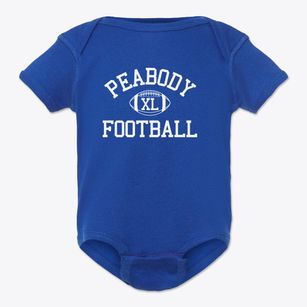 Peabody Veterans Memorial High School Classic Football Baby Onesie