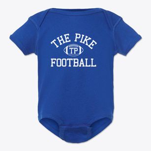 The Pike School Classic Football Baby Onesie