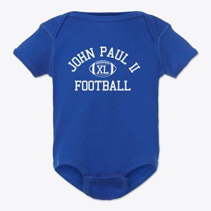 John Paul Ii School Classic Football Baby Onesie