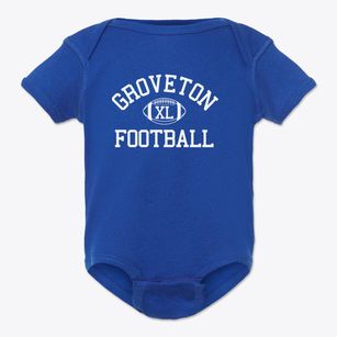 Groveton High School Classic Football Baby Onesie