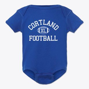 Cortland Christian School Classic Football Baby Onesie